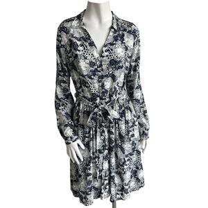 Anthropologie 34 of 52 Conversations Colloquial Faces A-line Shirt Dress US 08